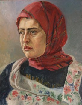 Marion Kryczka, “Untitled (Portrait of Woman in Red Headscarf),