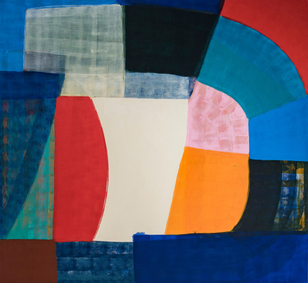 Abstract painting with blocks of colors